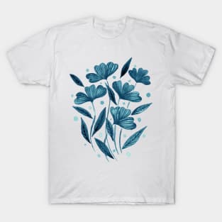 Cute florals - teal T-Shirt